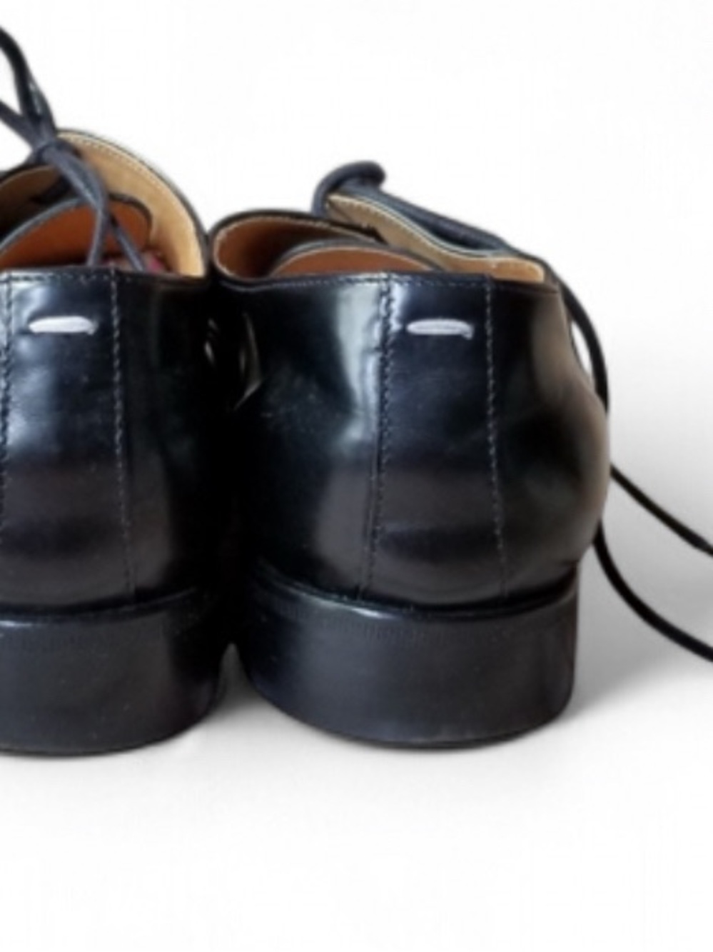 Maison Martin Margiela replica line derby Oxford in glossy black leather size 38 - Picture 7 of 9